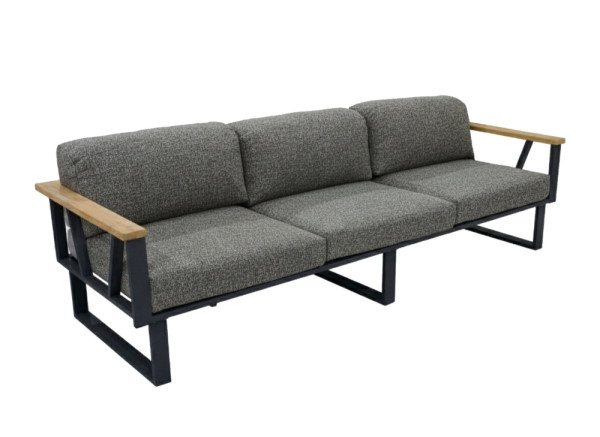 Zebra Belvedere Lounge 3-Sitzer Set verstellbar - inkl. Kissen Tuva tweed grey