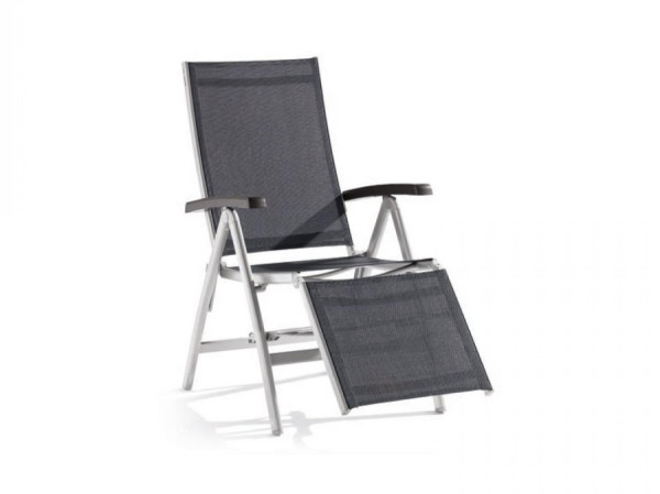 Sieger Bodega Relaxsessel Aluminium graphit, klappbar, verstellbar