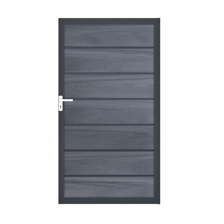 GrojaSolid Grande Premium BPC Universal Tor 100x180cm steingrau co-extrudiert-anthrazit