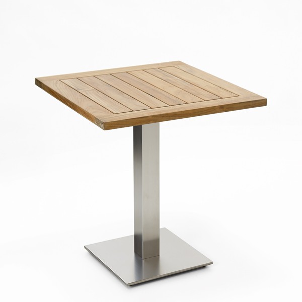 Niehoff Bistro Tisch quadratisch 68x68cm, Teak recycled.
