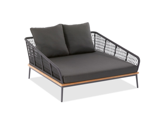 Niehoff Freeport Daybed-Sonnenbett inkl. Auflagen, Gestell Aluminium 147,5x144cm