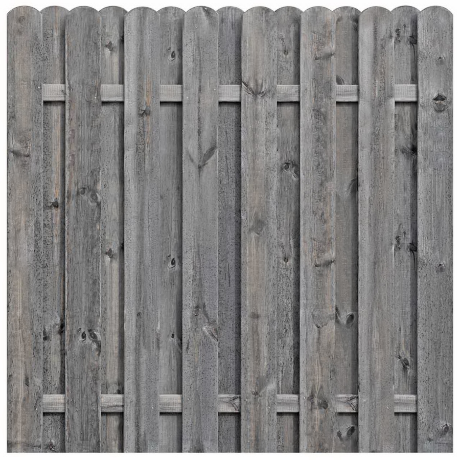 Bohlenzaun Kiefer kdi grau 180x180cm