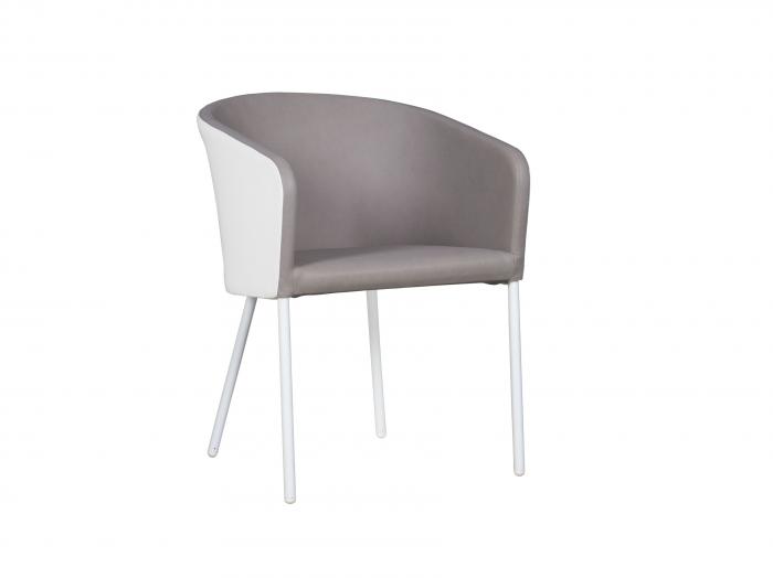 MamaGreen Zupy Diningsessel, weiß-taupe MamaGreen Zupy Diningsessel, weiß-taupe