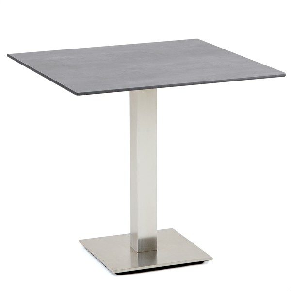 Niehoff Bistro Tisch quadratisch 81x81cm, HPL Beton-Design