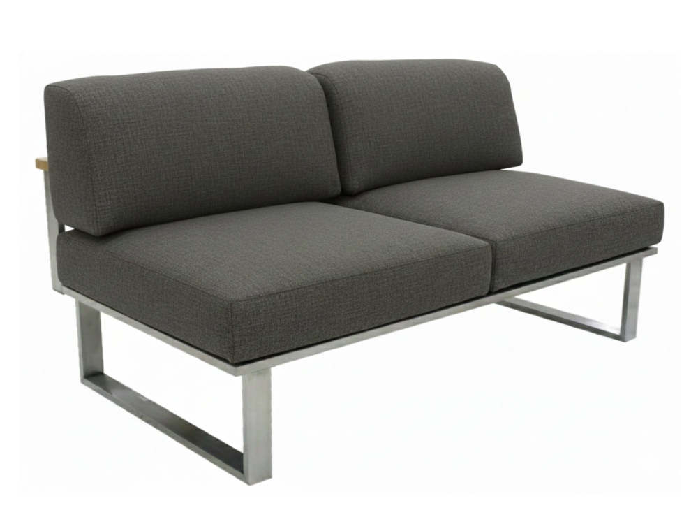 Zebra Belvedere Lounge 2-Sitzer Mitte - Tuva medium grey
