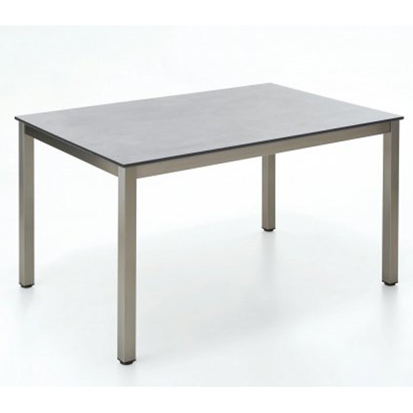 Niehoff Nelson Gartentisch Edelstahl-HPL 95x141cm Beton-Design