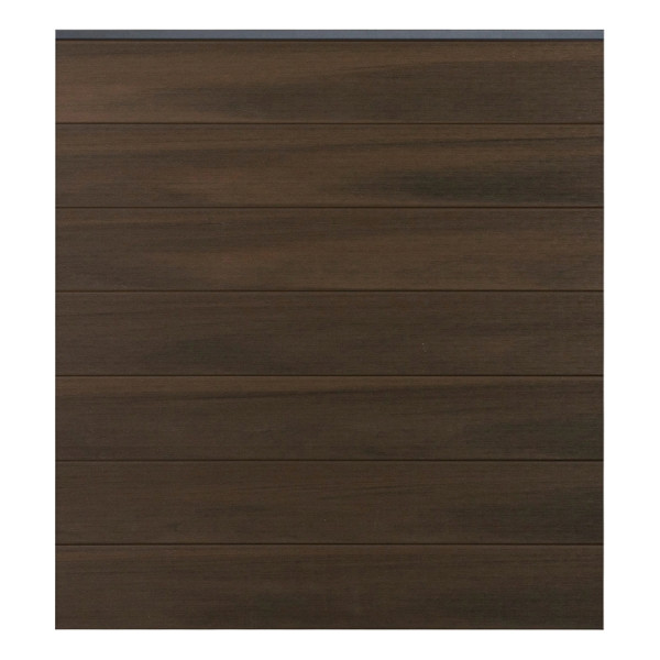 GrojaSolid Grande BPC Steckzaun-Set 180x180cm walnuss co-extrudiert