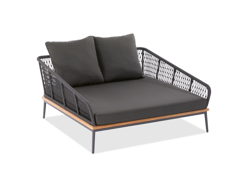 Niehoff Freeport Daybed-Sonnenbett inkl. Auflagen, Gestell Aluminium 147,5x144cm