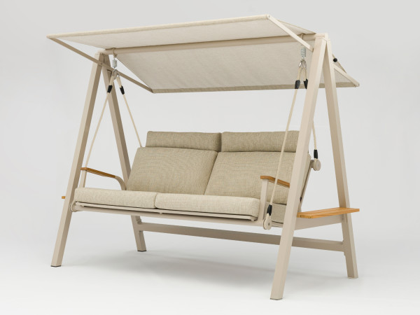 Hollywoodschaukel Zebra Aluminium Deluxe Light taupe