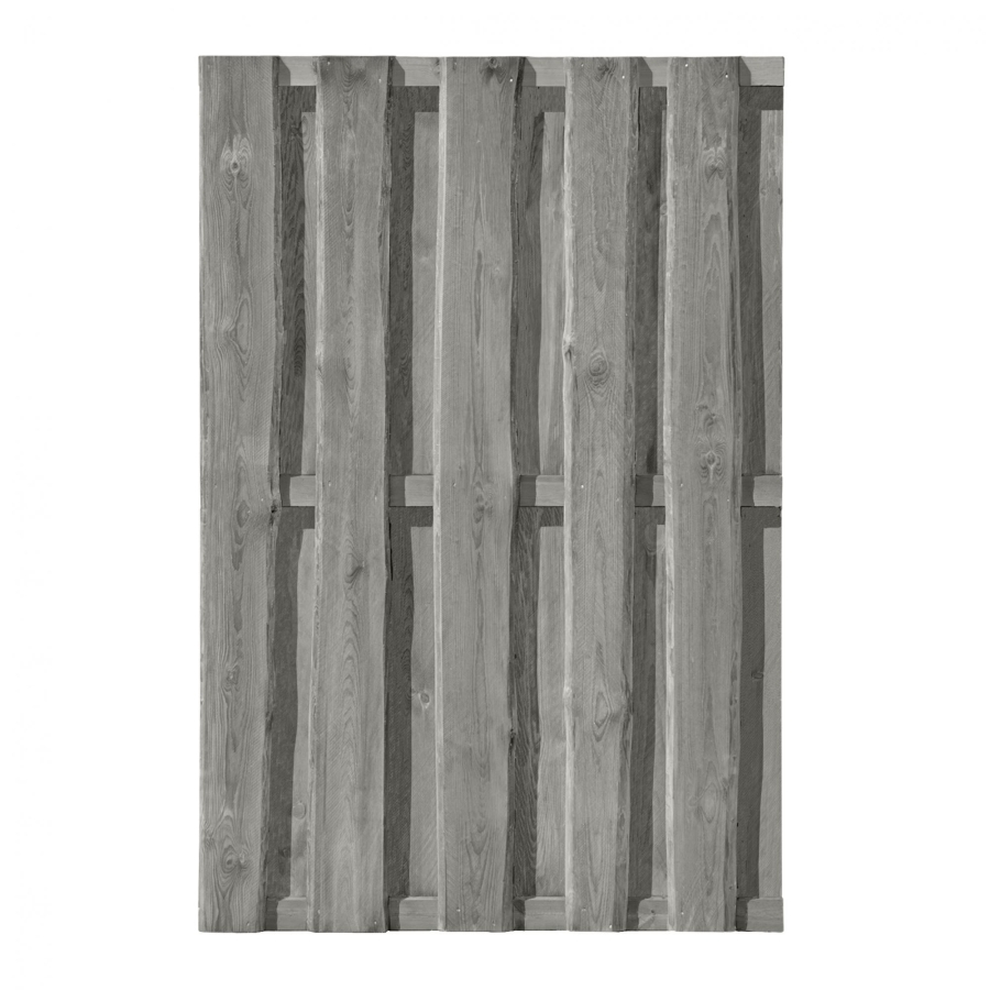 Natura Bohlenzaun Kiefer kdi grau 120x180cm (Rustikal)