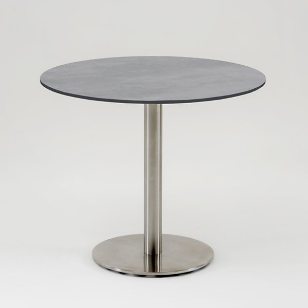 Niehoff Bistro Tisch rund 125 cm, HPL Beton-Design