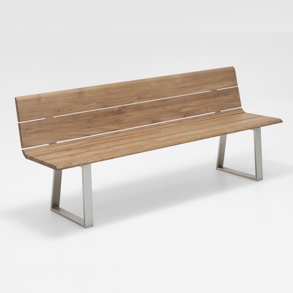 Niehoff Nova Massivholzbank 220cm, Teak-gebürstet