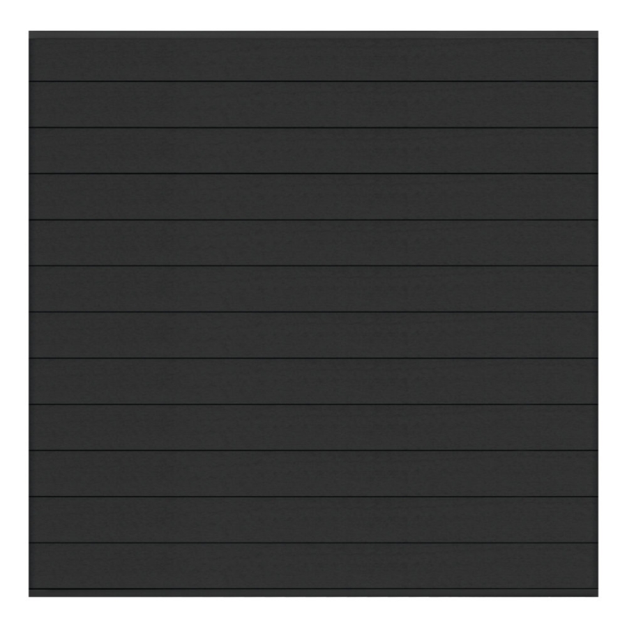 WPC Steckzaun Anthrazit 180x180 cm, Abschlussleisten Anthrazit