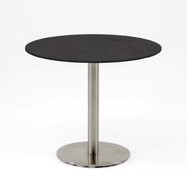 Niehoff Bistro Tisch rund 125 cm, HPL Granit-Design