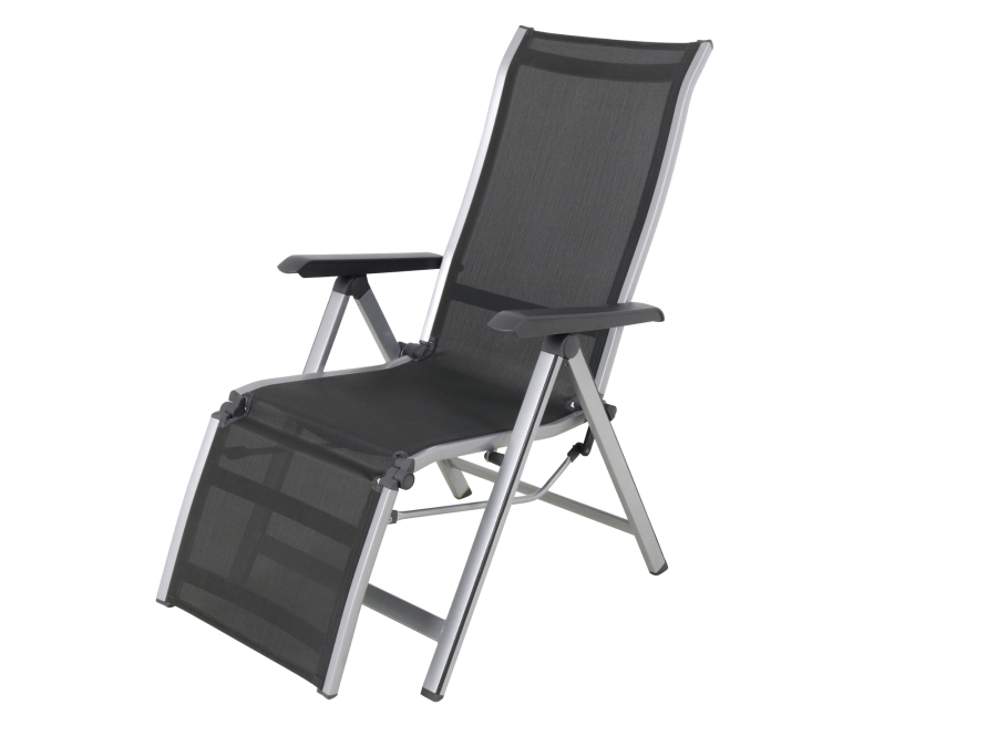MWH Kedline Relax-Sessel Silber, klappbar, verstellbar