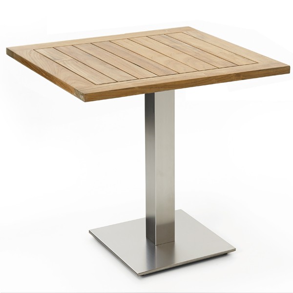 Niehoff Bistro Tisch quadratisch 81x81cm, Teak recycled