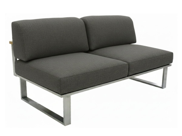 Zebra Belvedere Lounge 2-Sitzer Mitte - Tuva medium grey