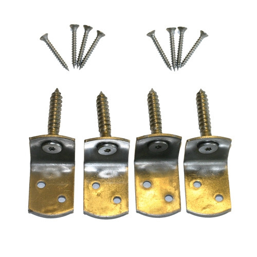 Zubehör Zaunbeschlag Edelstahl 4er-Set