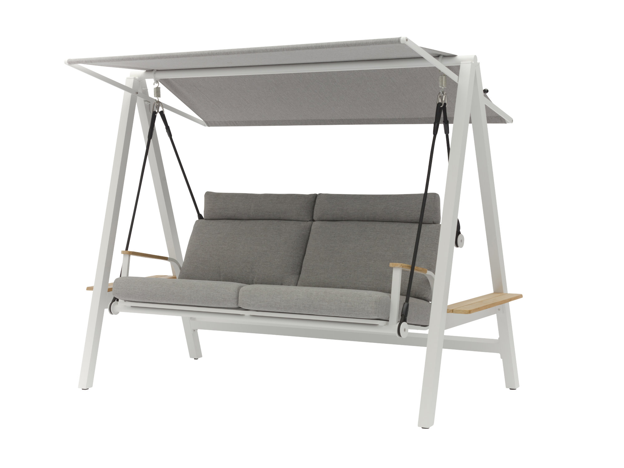 Hollywoodschaukel Zebra Aluminium Deluxe Weiß