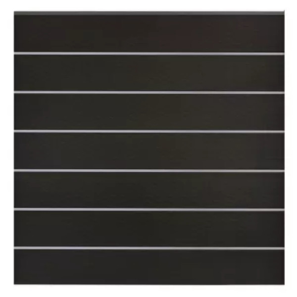 GrojaSolid Grande Premium BPC Steckzaun-Set 180x180cm schwarz co-extrudiert- Rahmen DB703