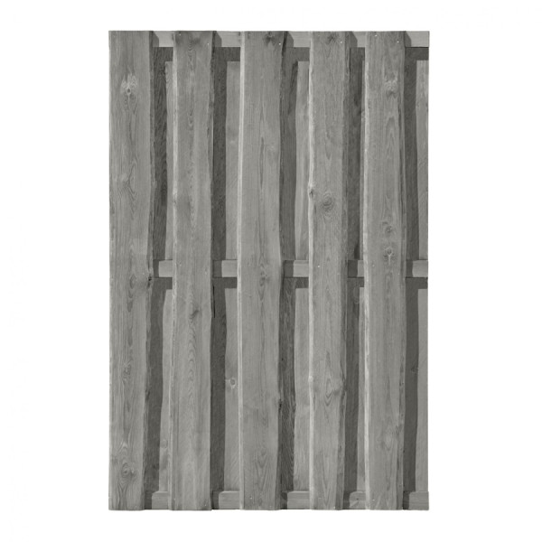 Natura Bohlenzaun Kiefer kdi grau 120x180cm (Rustikal)