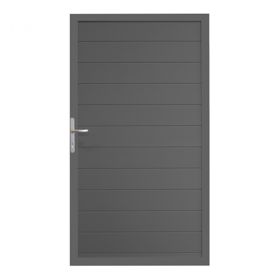 GrojaLumino Alu Steckzaun Universal-Tor 100x180cm anthrazit-anthrazit