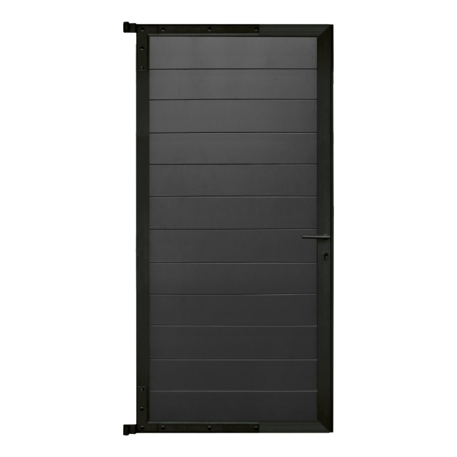 Alu Steckzauntor Anthrazit 100x174 cm, Rahmen Anthrazit