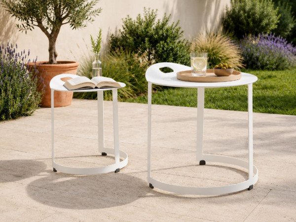 Zebra Zwo Beistelltisch-Set weiss