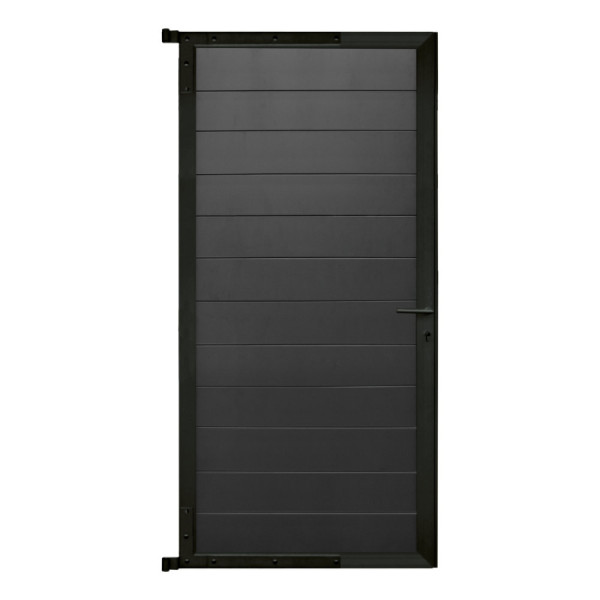 Alu Steckzauntor Anthrazit 100x174 cm, Rahmen Anthrazit