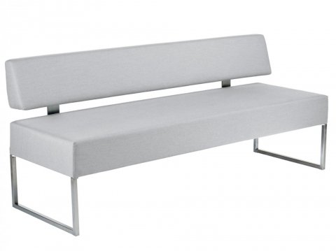 Niehoff Niden Vollpolsterbank 180cm, Batyline Eden grau Niehoff Niden Vollpolsterbank 180cm, Batyline Eden grau