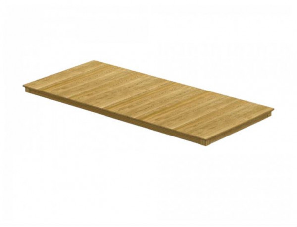 Zebra Derex Tischplatte 100x220cm aus recyceltem Teakholz