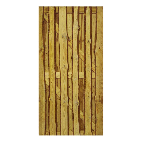 Tor 90x180 cm Kiefer KDI grün, unbesäumten sägerauhen Bohlen ohne Beschlag