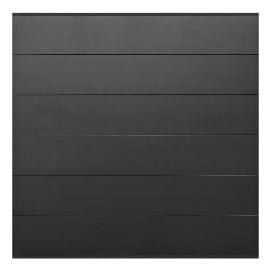 Alu Steckzaun Anthrazit 180x180 cm (XL Lamellen), Abschlussleisten Anthrazit