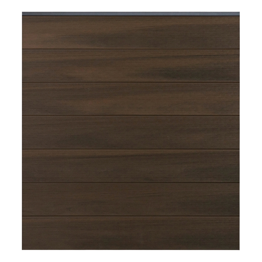 GrojaSolid Grande BPC Steckzaun-Set 180x180cm walnuss co-extrudiert