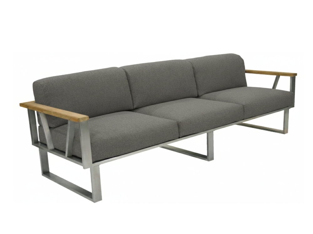 Zebra Belvedere Lounge 3-Sitzer-Set - Tuva medium grey