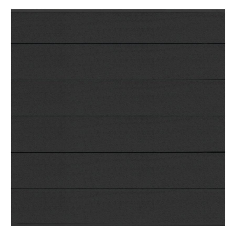 WPC Steckzaun Anthrazit 180x180 cm (XL Lamellen), Abschlussleisten Anthrazit