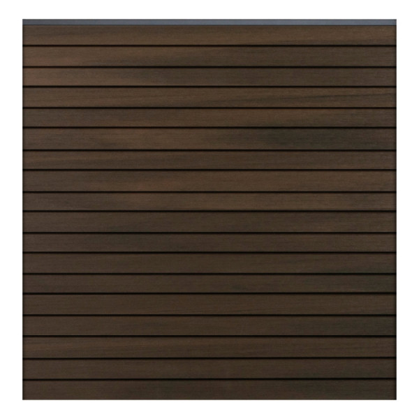 GrojaSolid Rhombus Steckzaun-Set Walnuss co-extrudiert 180x180cm