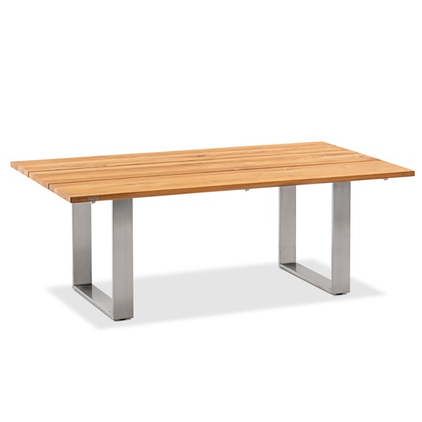 Niehoff Noah Tisch 220cm, Profilkufe, Tischplatte Teak-geölt