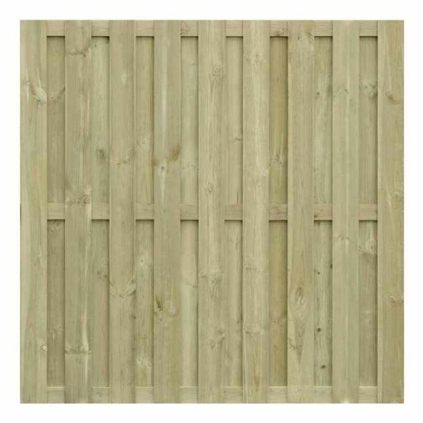Bohlenzaun gerade Kiefer kdi grün 180x180cm sägerauh