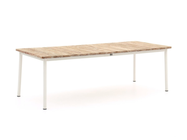 Apple Bee Milou Tisch Teak weiß 180x90cm aus Teakholz, Rahmen Alu white wash
