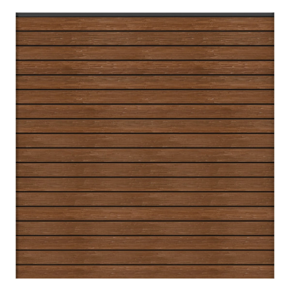 GrojaSolid Rhombus Steckzaun-Set Teak co-extrudiert 180x180cm