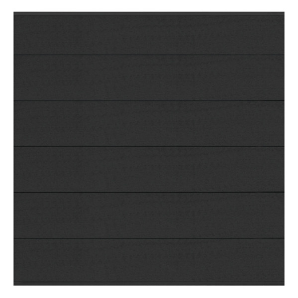 WPC Steckzaun Anthrazit 180x180 cm (XL Lamellen), Abschlussleisten Anthrazit