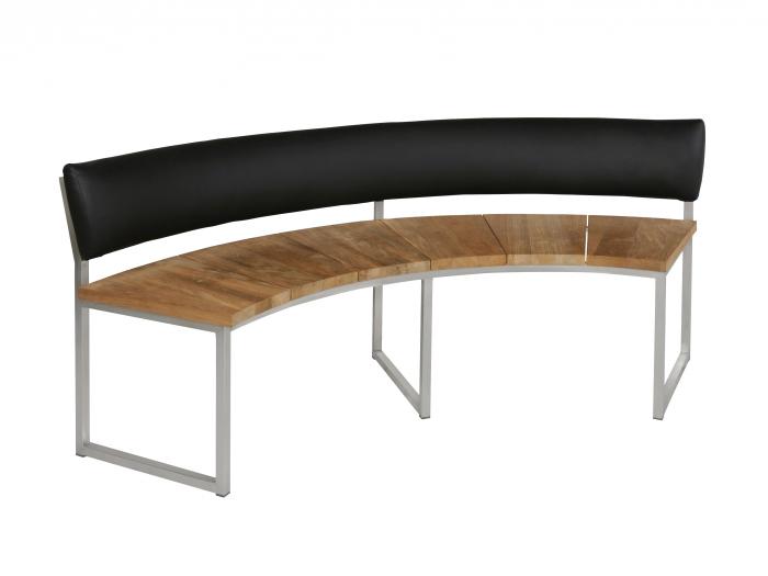 Zebra Onyx Viertel-Bank mit Rückenlehne schwarz Zebra Onyx Viertel-Bank mit Rückenlehne schwarz