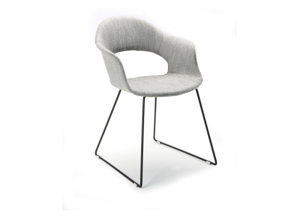 Best Sister Su Sessel hellgrau, Gestell Stahl anthrazit