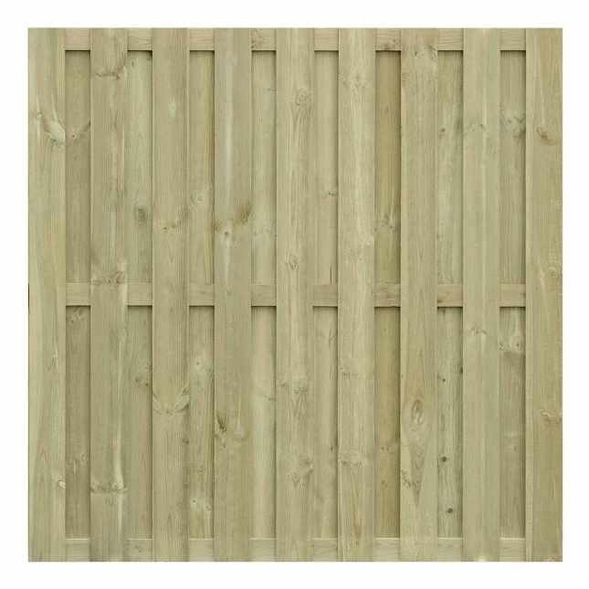 Bohlenzaun gerade Kiefer kdi grün 180x180cm sägerauh