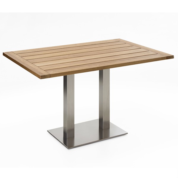 Niehoff Bistro Tisch rechteckig 120x81cm, Teak recycelt