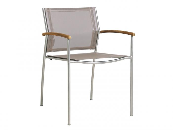 Zebra Rovex Stapelsessel Taupe - Teak Zebra Rovex Stapelsessel Taupe - Teak