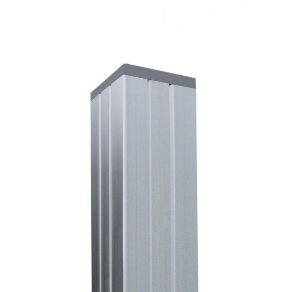 Aluminium Pfosten 6,8x6,8x270cm, silber(einbetonieren) für Steckzaun