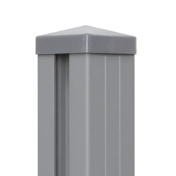GrojaLumino Torpfosten 9x9x240cm - silbergrau inkl. Kappe(einbetonieren)