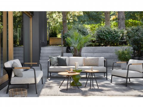 Apple Bee Elle Lounge-Set. Die Zierkissen und die Dekoration sind nicht mit im Lieferumfang enthalten.